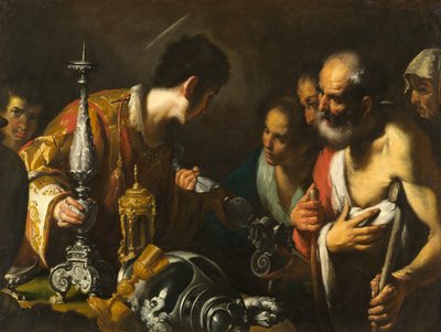 San Lorenzo distribuisce i tesori della Chiesa da Bernardo Strozzi